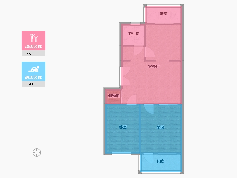 山东省-济南市-南全福老东区-59.71-户型库-动静分区