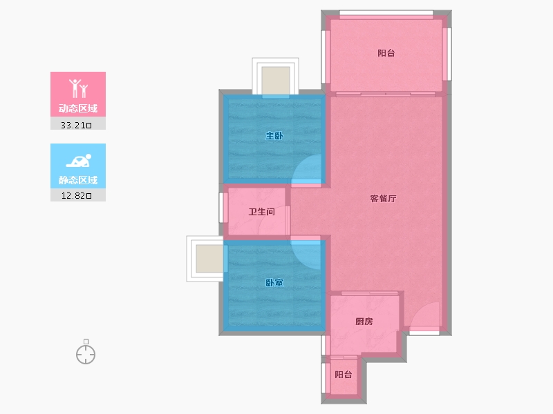 广东省-深圳市-鹏华香域花园-40.27-户型库-动静分区