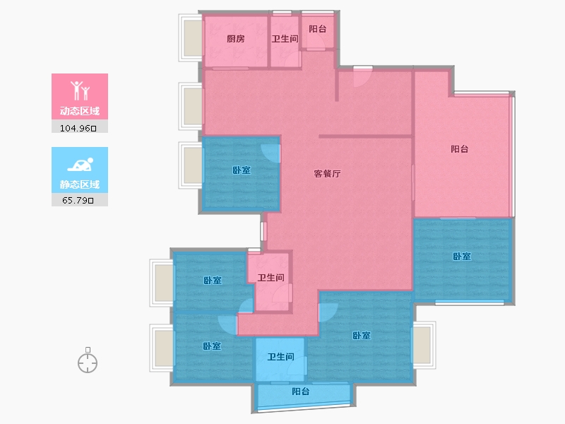 广东省-深圳市-皇御苑-156.98-户型库-动静分区