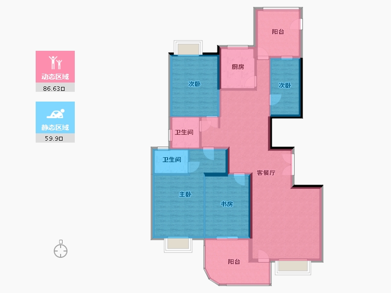 福建省-泉州市-大江盛世-C区-132.79-户型库-动静分区