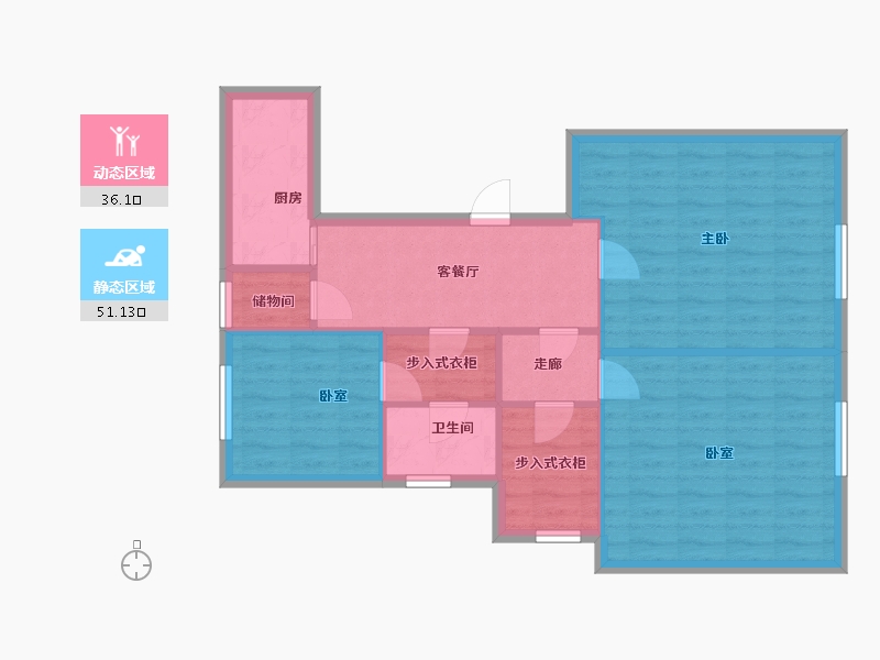 上海-上海市-君莲幸福苑-78.96-户型库-动静分区