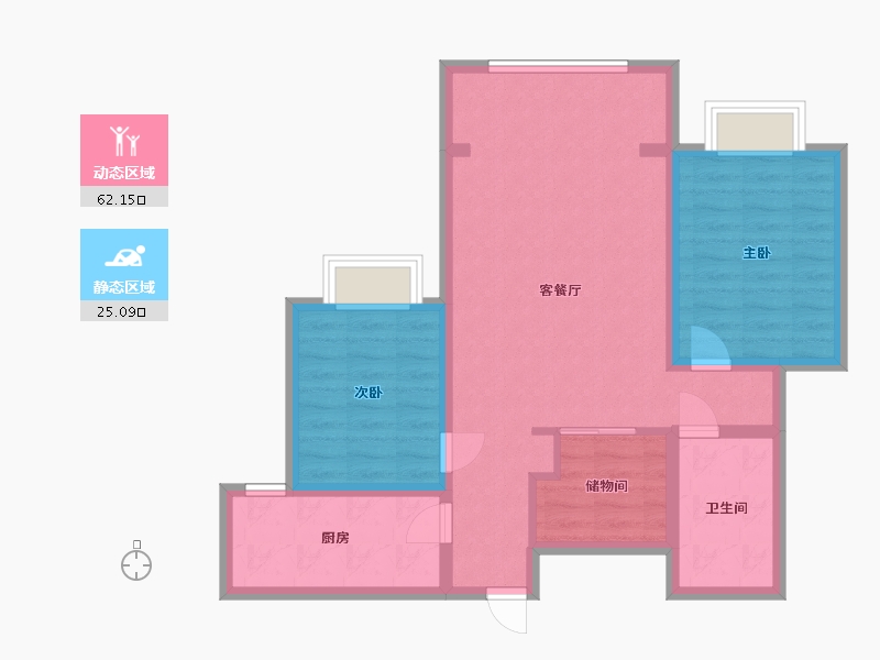 甘肃省-兰州市-兰州城市学院培黎校区-87.58-户型库-动静分区