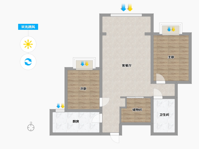 甘肃省-兰州市-兰州城市学院培黎校区-87.58-户型库-采光通风