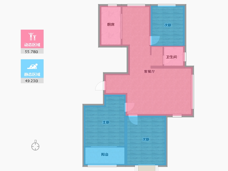 山东省-德州市-阳光一品-94.40-户型库-动静分区