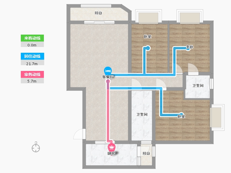 广东省-深圳市-新龙岗花园-82.00-户型库-动静线