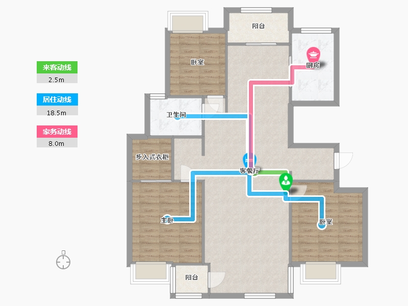 江苏省-苏州市-万红五村-118.32-户型库-动静线