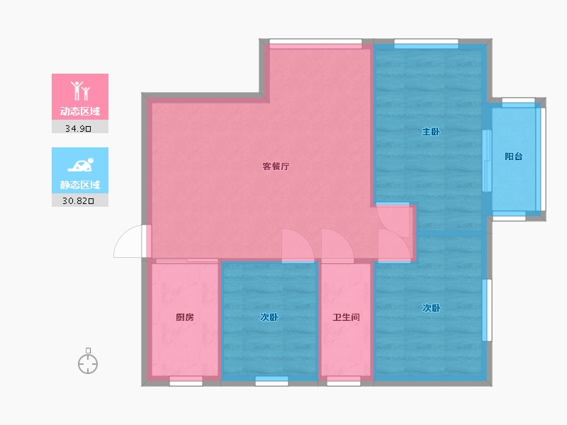 广东省-深圳市-皇星阁-63.20-户型库-动静分区