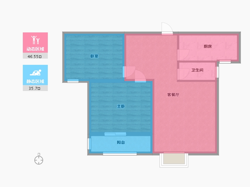 河北省-保定市-理想城-73.70-户型库-动静分区