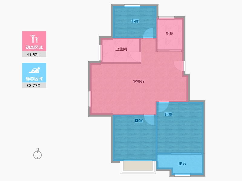 浙江省-宁波市-庐山花园-73.59-户型库-动静分区