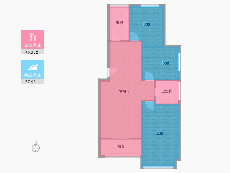 河南省-郑州市-中岳俪景湾-77.51-户型库-动静分区