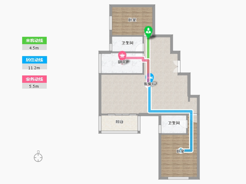 河北省-石家庄市-香榭苑-91.96-户型库-动静线