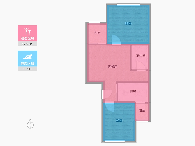 天津-天津市-盛世嘉园-44.51-户型库-动静分区