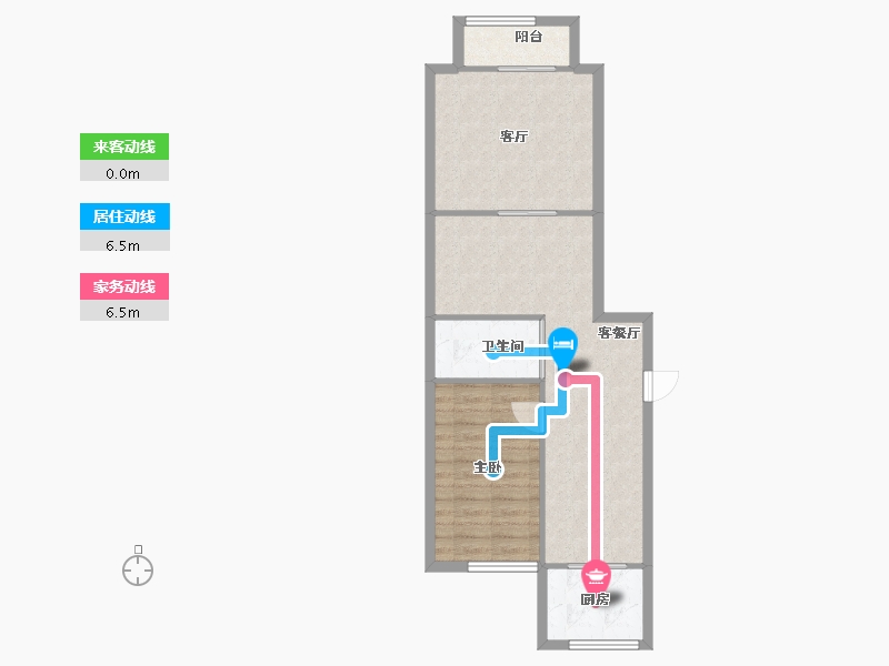 辽宁省-铁岭市-盛峰嘉苑-65.30-户型库-动静线