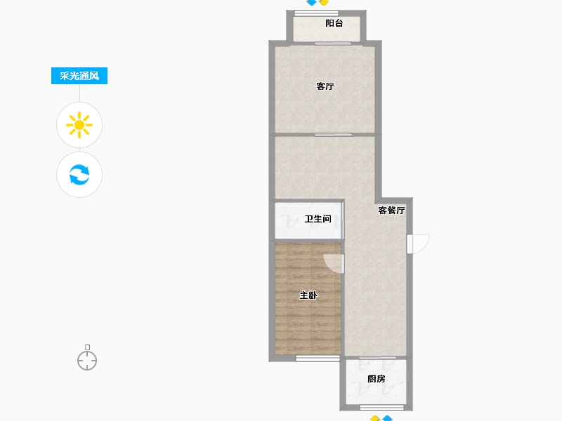 辽宁省-铁岭市-盛峰嘉苑-65.30-户型库-采光通风