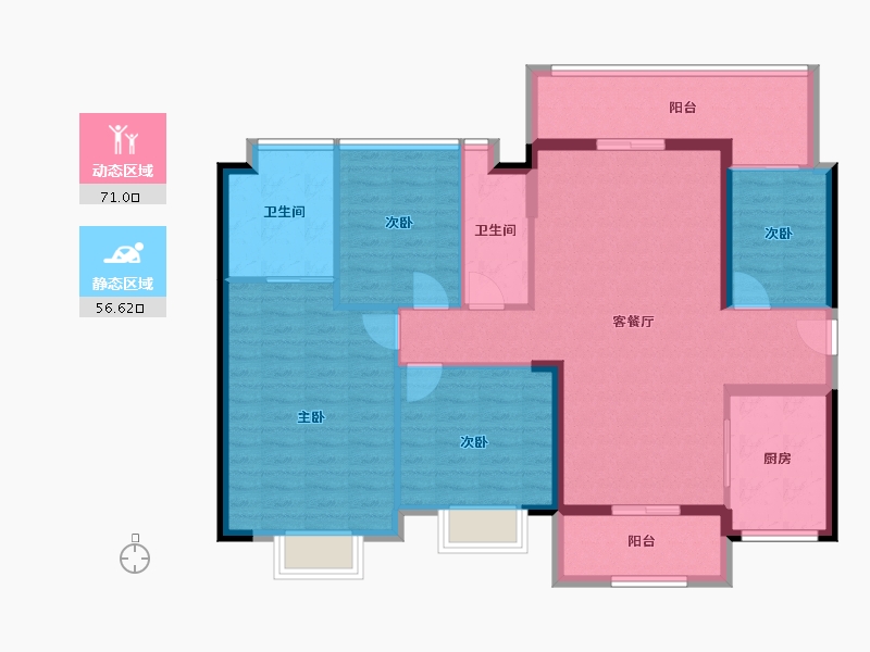 广东省-肇庆市-时代外滩花园-115.45-户型库-动静分区