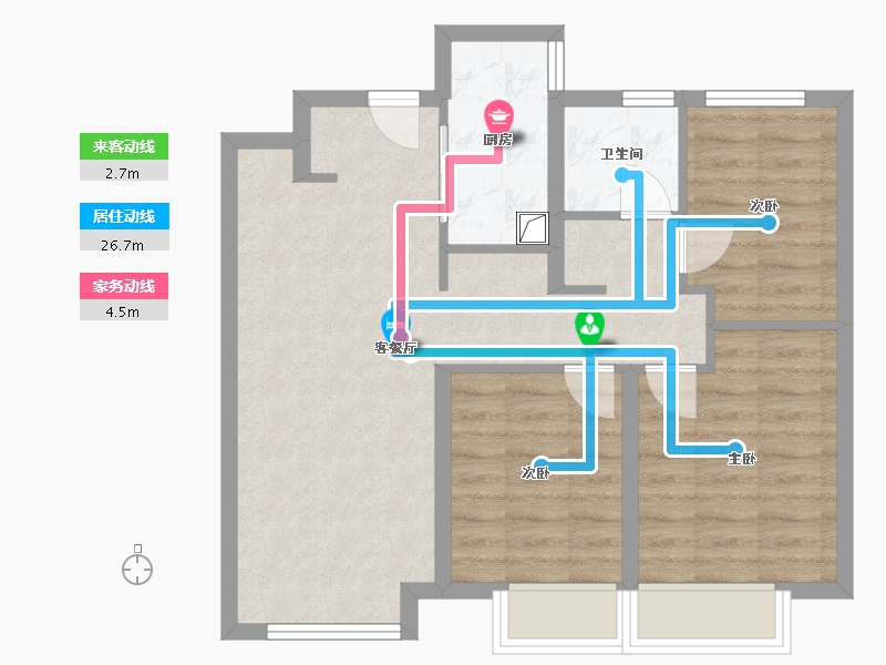 陕西省-西安市-绿城西安全运村-80.80-户型库-动静线