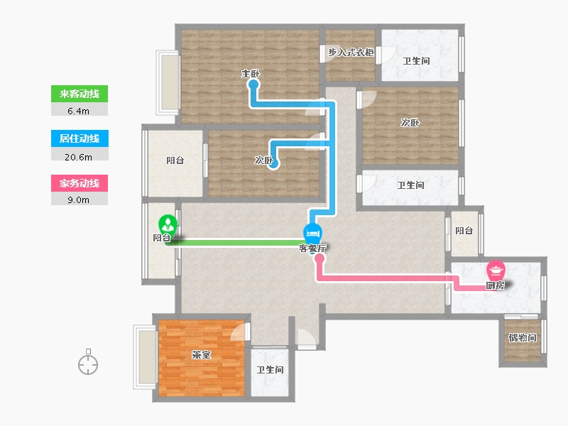 河北省-石家庄市-振二街南苑-186.40-户型库-动静线