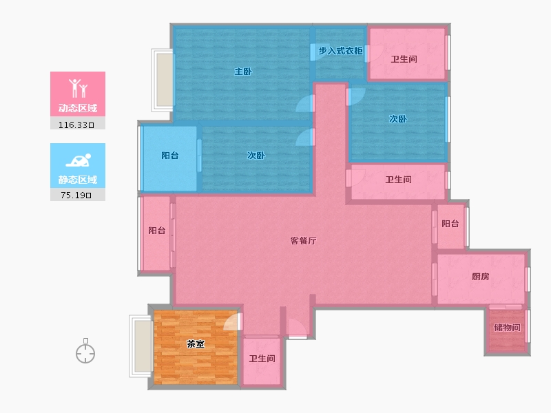 河北省-石家庄市-振二街南苑-186.40-户型库-动静分区