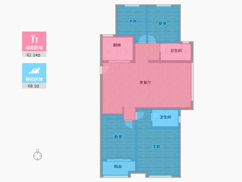 山东省-潍坊市-中海大观天下四期-117.60-户型库-动静分区