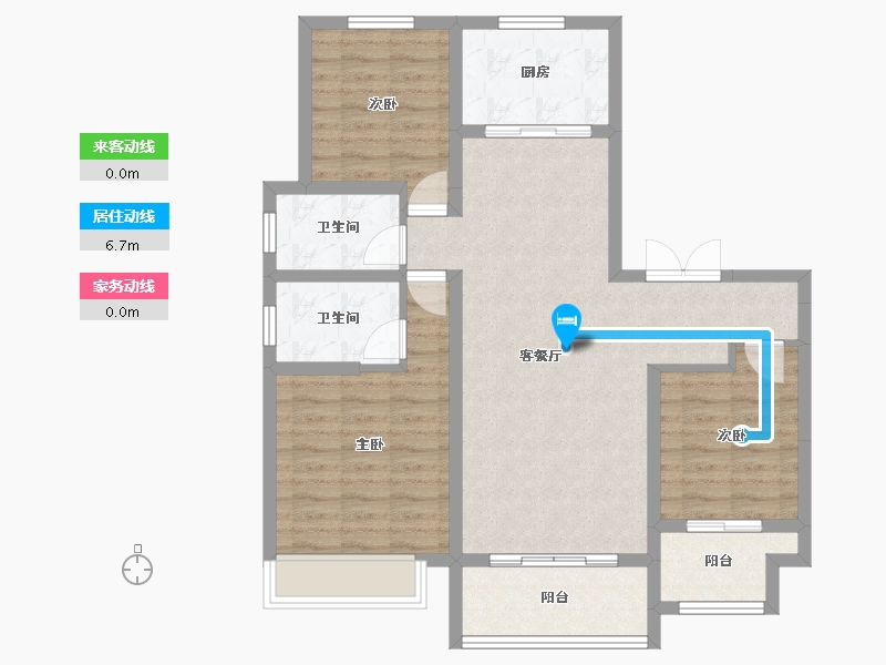 河南省-新乡市-建业城-95.08-户型库-动静线