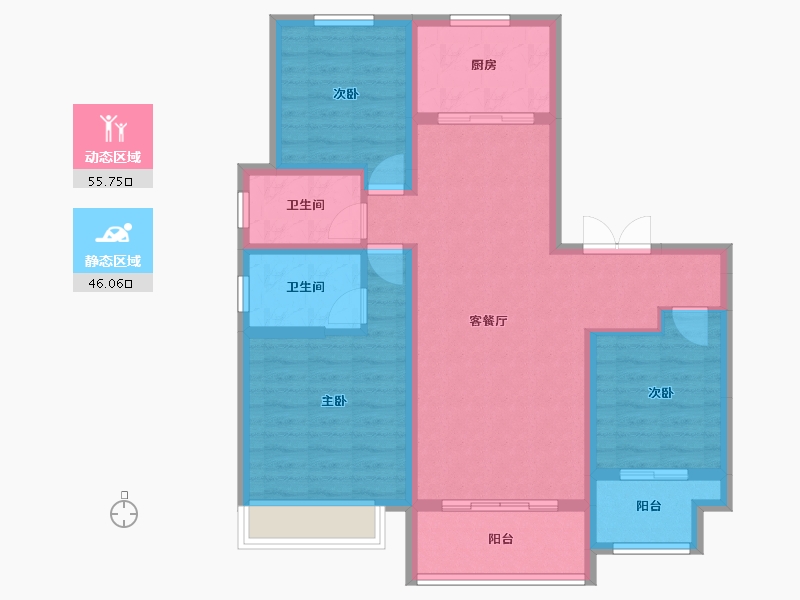 河南省-新乡市-建业城-95.08-户型库-动静分区