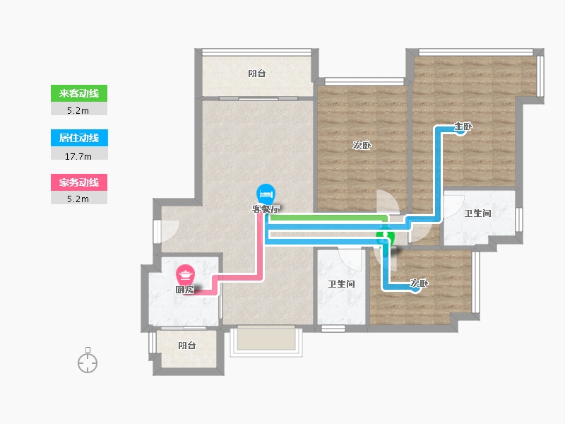 广东省-广州市-花语水岸-89.00-户型库-动静线