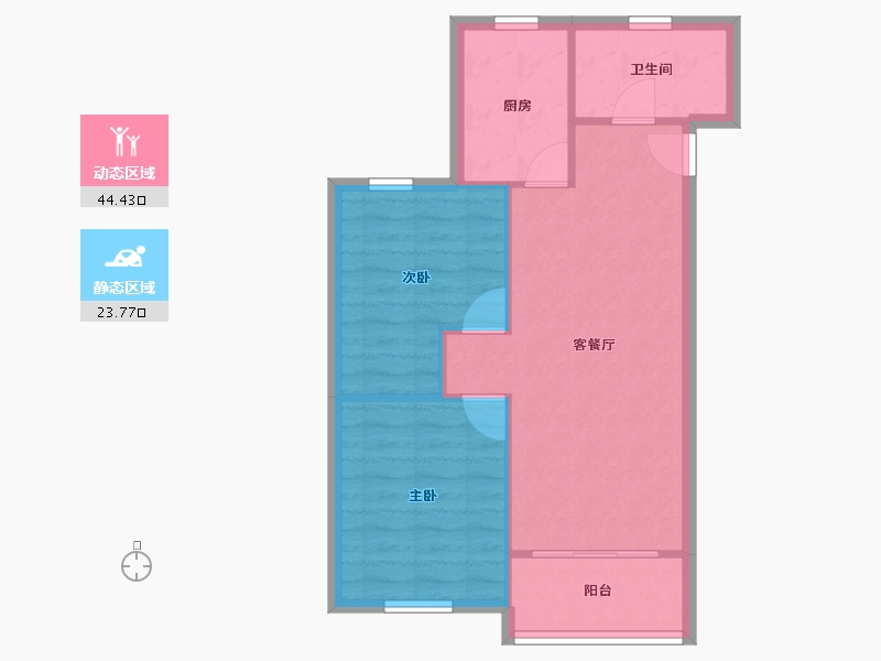 上海-上海市-南江苑-61.99-户型库-动静分区