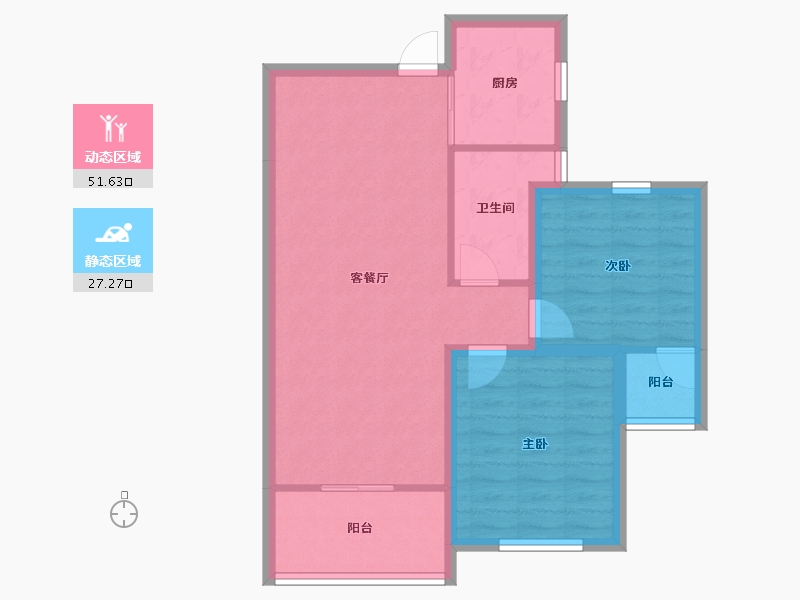 浙江省-湖州市-佳源英伦都市-70.80-户型库-动静分区