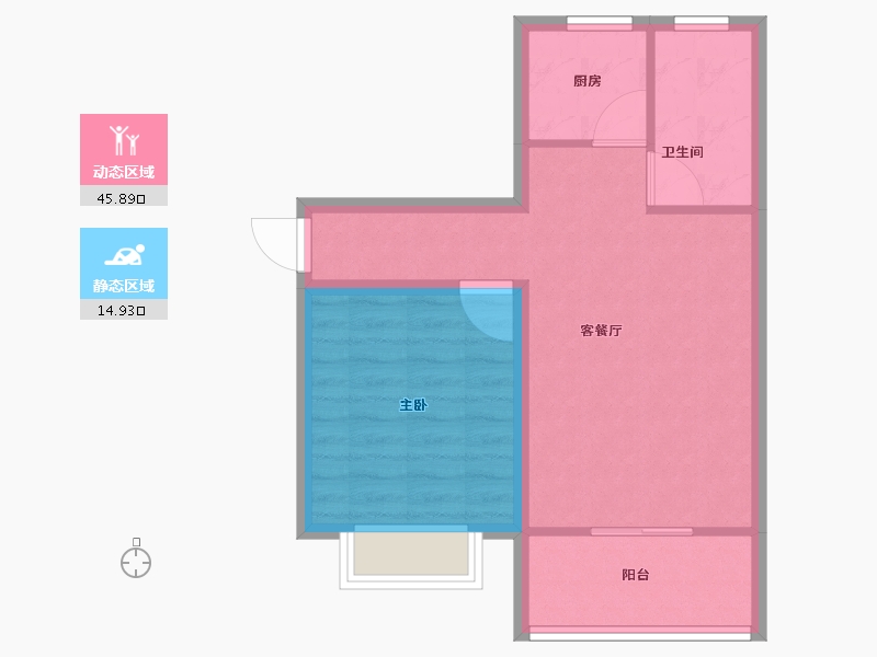 上海-上海市-楼下佳苑-54.40-户型库-动静分区