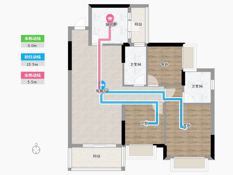 广东省-中山市-恒大御府-84.00-户型库-动静线