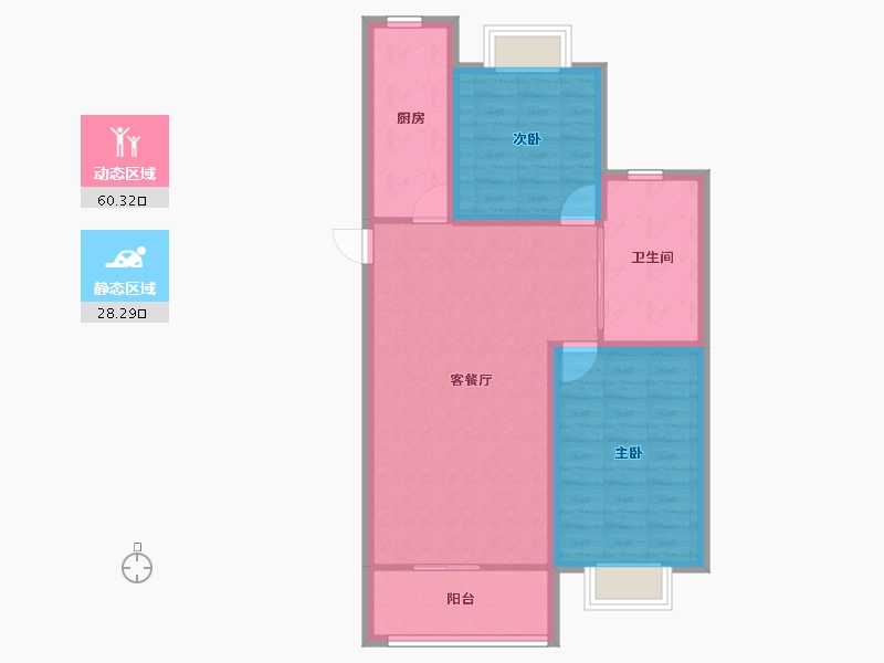 上海-上海市-金石苑-79.89-户型库-动静分区