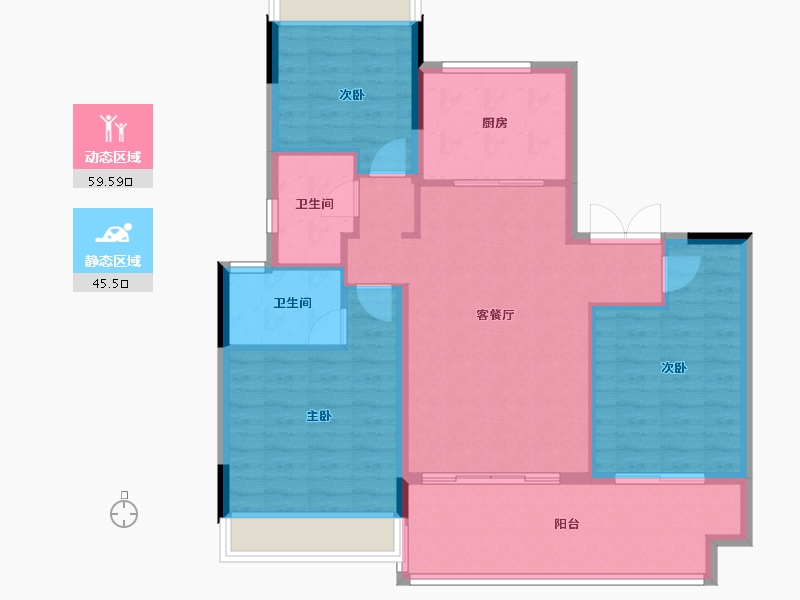 江苏省-镇江市-嘉源首府-95.48-户型库-动静分区