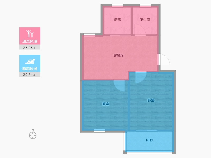 浙江省-宁波市-联丰北区-48.36-户型库-动静分区