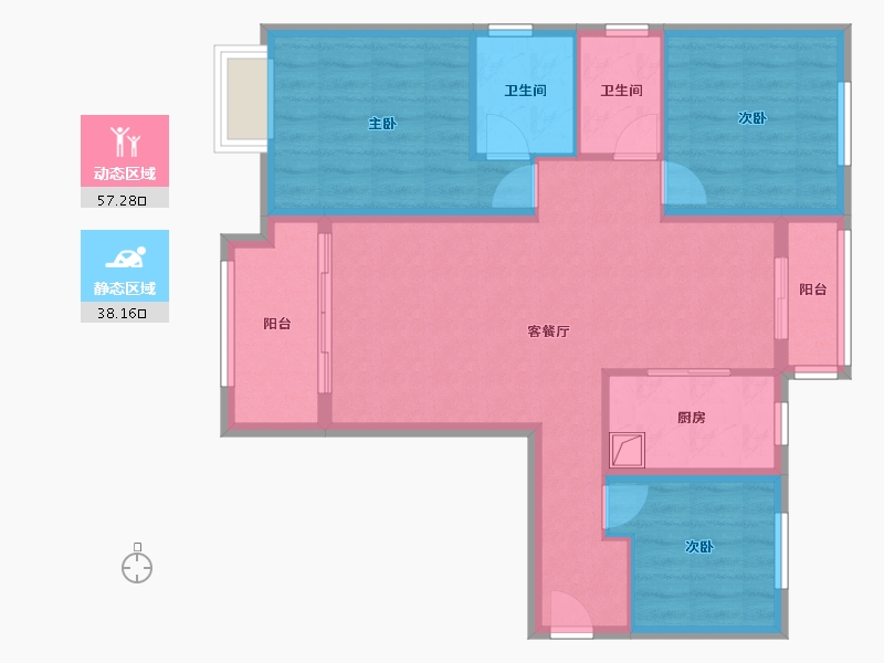 山西省-晋城市-锦天玉龙府-98.00-户型库-动静分区