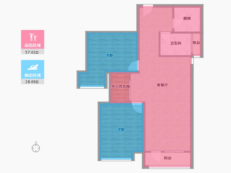 天津-天津市-惠安花园-77.25-户型库-动静分区