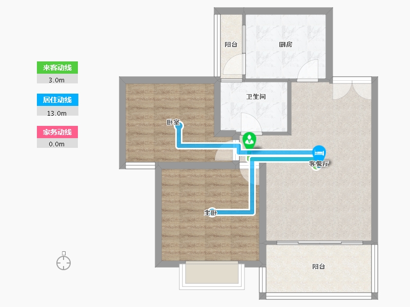 贵州省-贵阳市-德润小区-68.46-户型库-动静线