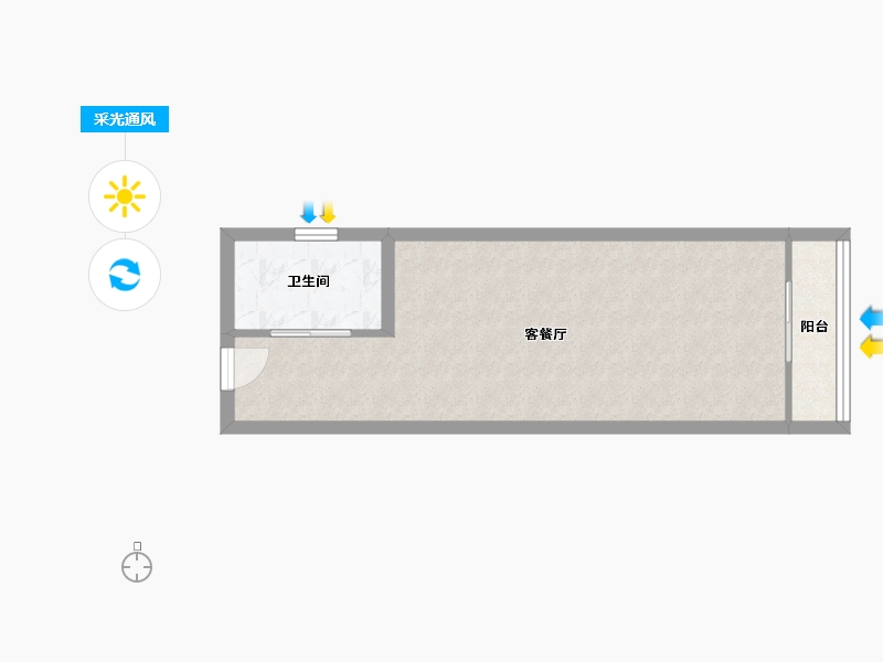 浙江省-宁波市-永佳苑-36.80-户型库-采光通风