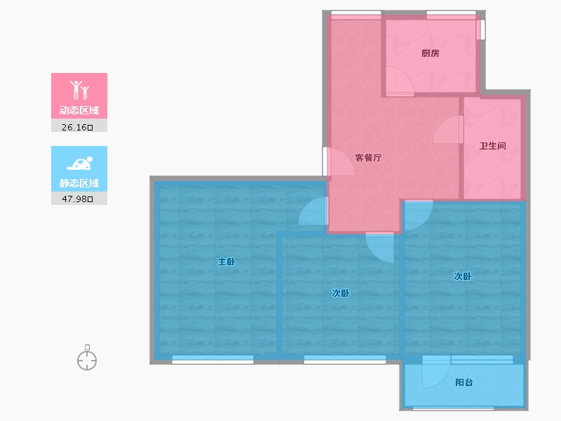 上海-上海市-新长征花苑-67.01-户型库-动静分区