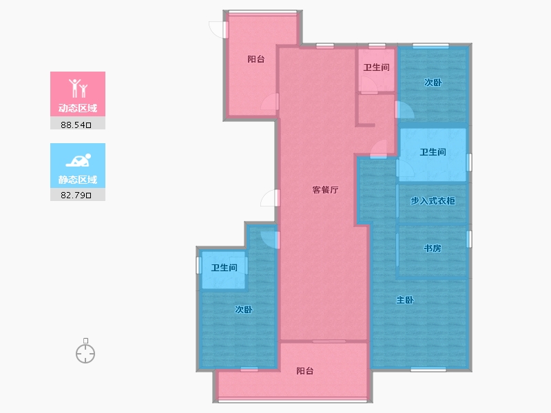 浙江省-湖州市-佳源英伦都市-154.71-户型库-动静分区