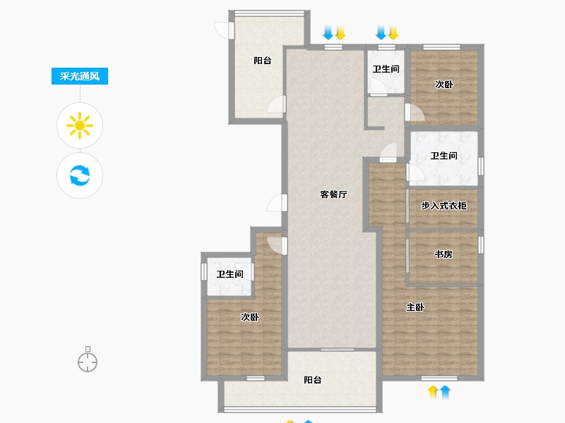 浙江省-湖州市-佳源英伦都市-154.71-户型库-采光通风