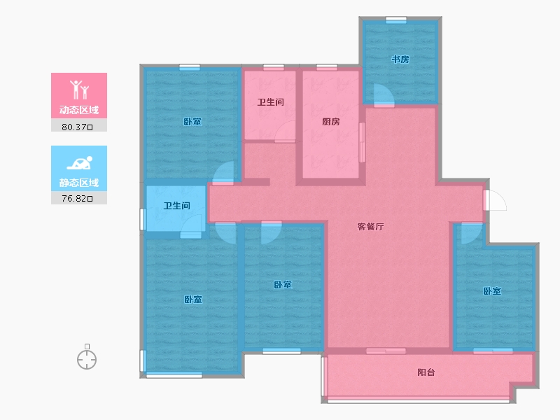 山东省-临沂市-房源印象雅园-140.01-户型库-动静分区