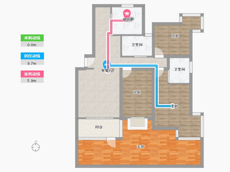 上海-上海市-东方知音苑-114.27-户型库-动静线