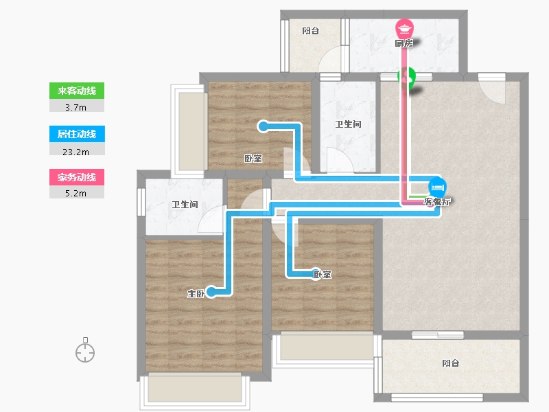 贵州省-遵义市-林达阳光悦府-94.40-户型库-动静线