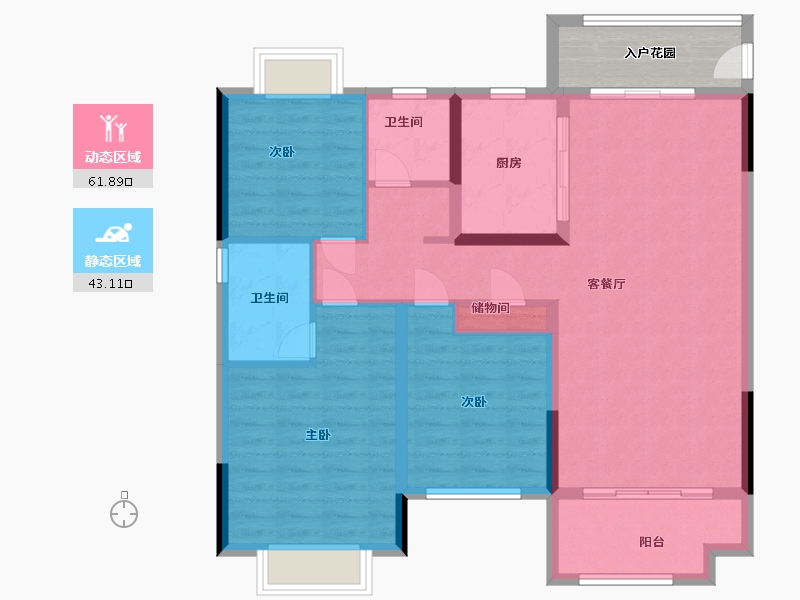 安徽省-阜阳市-皖新欧帆文化广场-100.00-户型库-动静分区