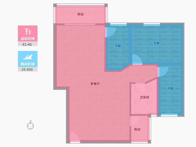 广东省-深圳市-碧海天家园-79.41-户型库-动静分区