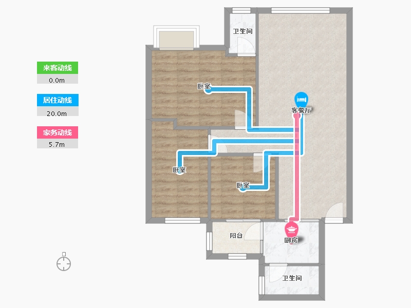 广东省-佛山市-碧翠豪城-78.88-户型库-动静线