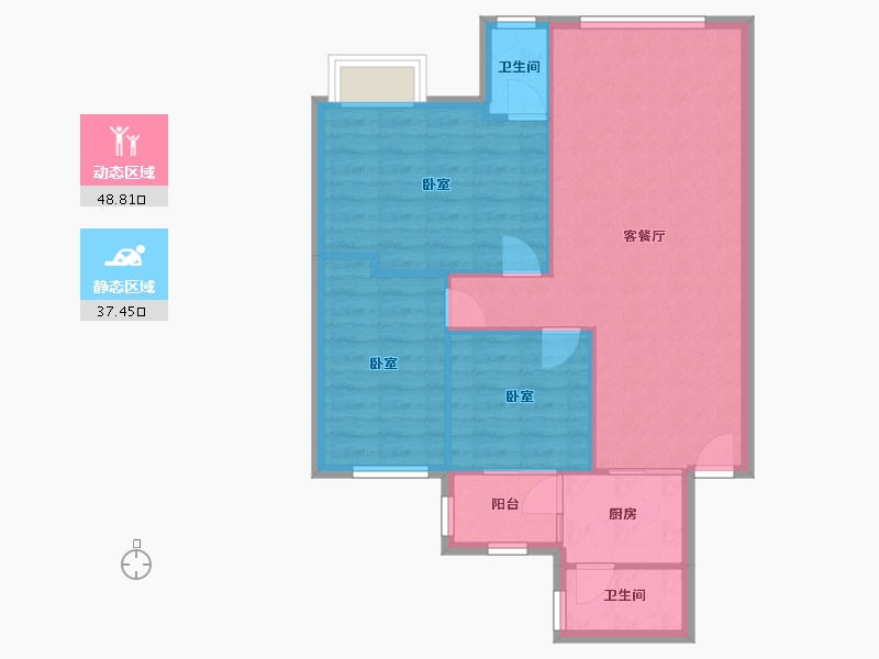 广东省-佛山市-碧翠豪城-78.88-户型库-动静分区