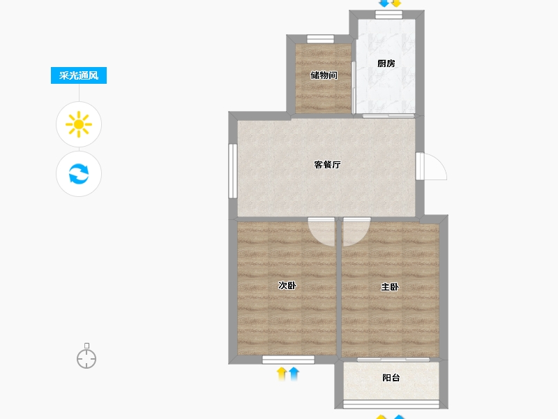 上海-上海市-南江苑-49.03-户型库-采光通风