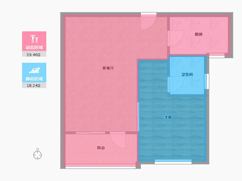 山东省-青岛市-鲁信长春花园-52.62-户型库-动静分区