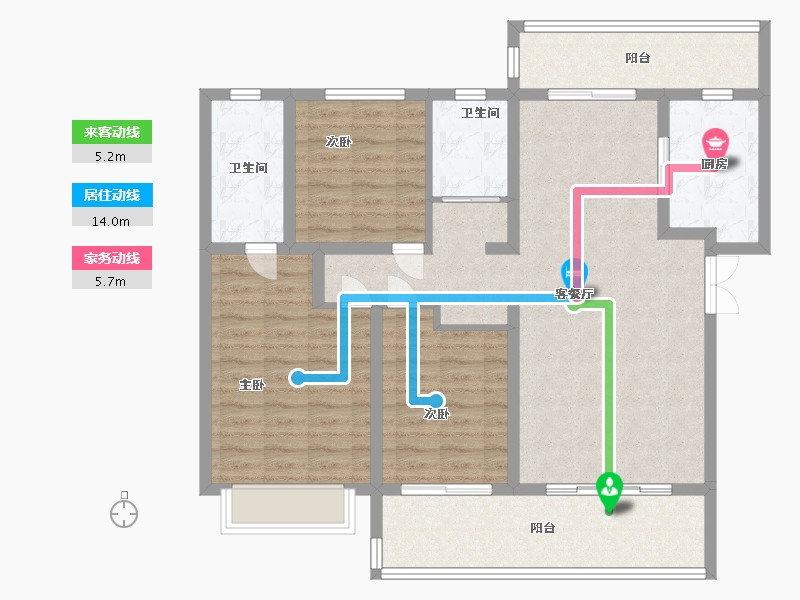 河南省-南阳市-鲁明正和府-106.40-户型库-动静线